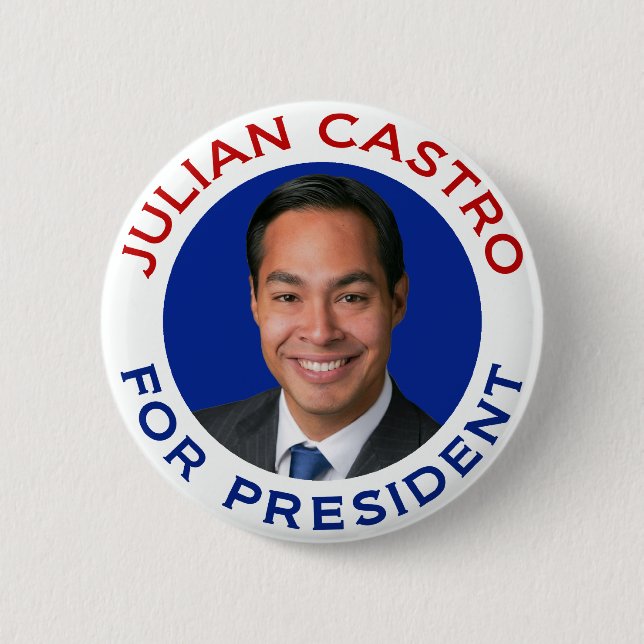 Badge Rond 5 Cm Julian Castro pour le président (Devant)