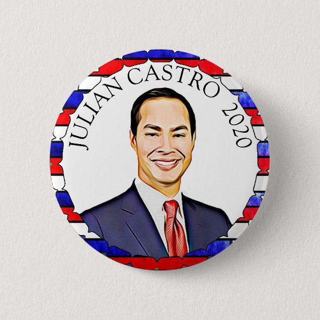 Badge Rond 5 Cm Julian Castro pour le soutien électoral du préside (Devant)