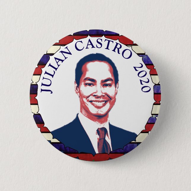 Badge Rond 5 Cm Julian Castro pour le soutien électoral du préside (Devant)