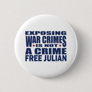 Badge Rond 5 Cm Julian libre Assange - WikiLeaks
