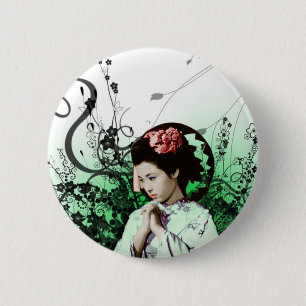 Badge Rond 5 Cm Julzips - geisha