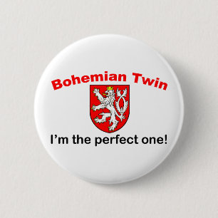 Badge Rond 5 Cm Jumeau de Bohème parfait