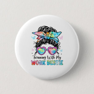 Badge Rond 5 Cm Jumelage Avec Mon Travail Bestie Meilleur Ami Espr