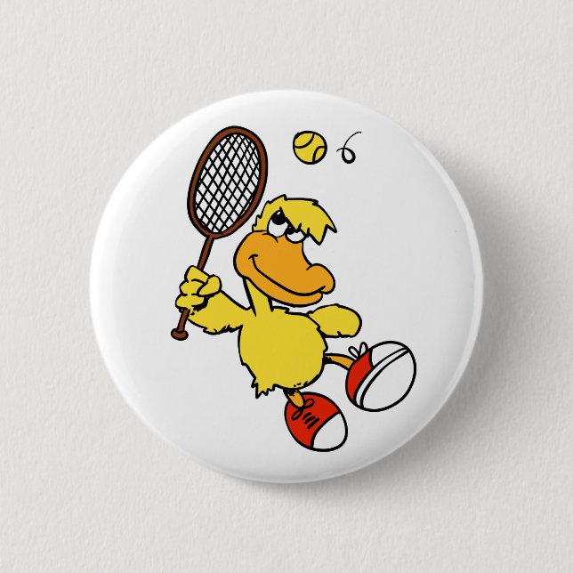 Badge Rond 5 Cm Jump Duck tennis | Choisir la couleur arrière - pl (Devant)