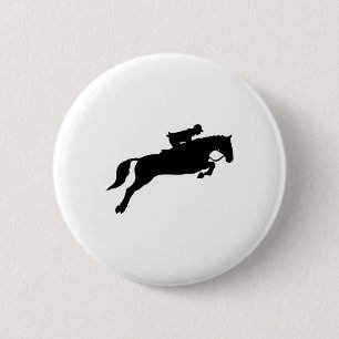Badge Rond 5 Cm Jumping Galloping Running Horse