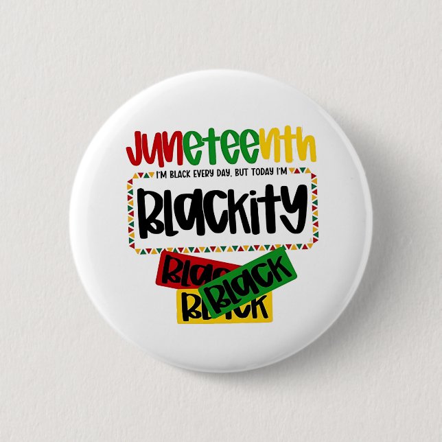 Badge Rond 5 Cm JunetDix Blackity Noir Noir Funny (Devant)