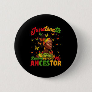 Badge Rond 5 Cm Juneteenth En me souvenant de la fierté de mon anc