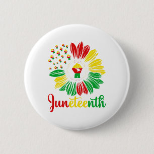 Badge Rond 5 Cm Junetten Accentuation Sunflower African American B