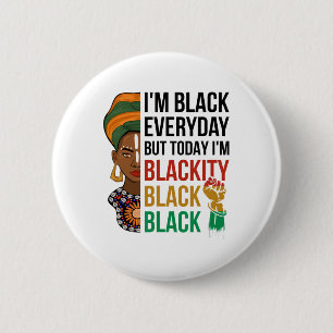 Badge Rond 5 Cm JunetXVII Je suis Blackity Black History African A