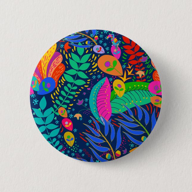 Badge Rond 5 Cm Jungle tropical hawaïen (Devant)
