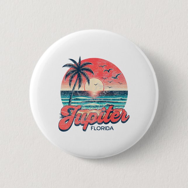 Badge Rond 5 Cm Jupiter Floride _1  (Devant)