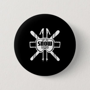 Badge Rond 5 Cm Jusqu'À La Neige Bon Ski Goggings Cool Ski Gif De
