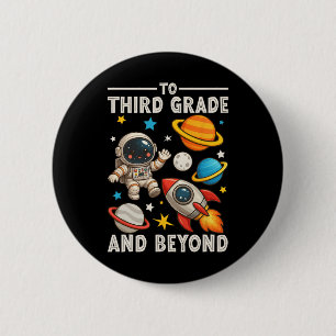 Badge Rond 5 Cm Jusqu'à la troisième année et au-delà Astronaute d