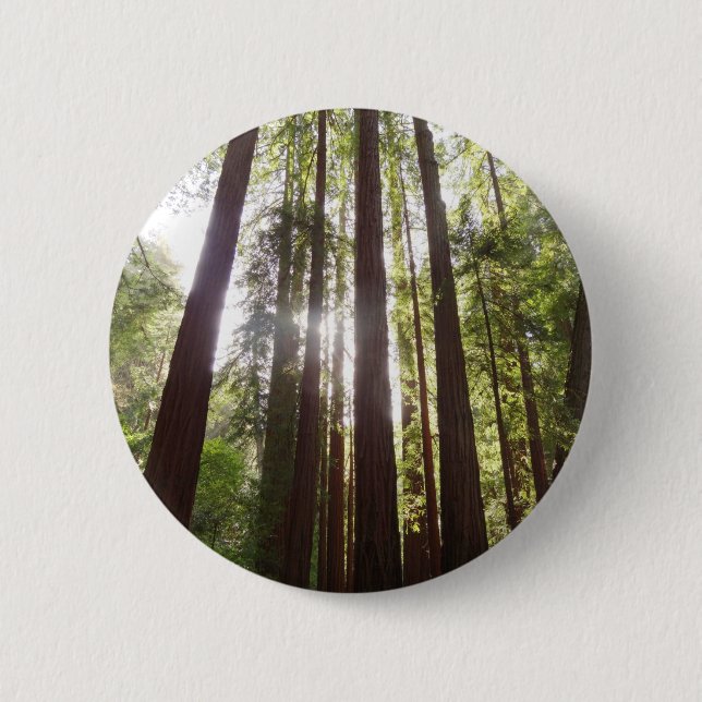 Badge Rond 5 Cm Jusqu'aux Séquoias le Matin (Devant)
