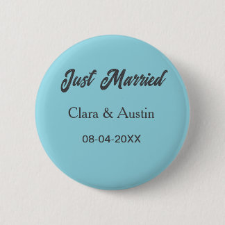 Badge Rond 5 Cm Just Married add couple name date year wedding sim
