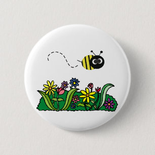 Badge Rond 5 Cm Juste abeille