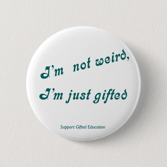 Badge Rond 5 Cm Juste bouton doué (Devant)