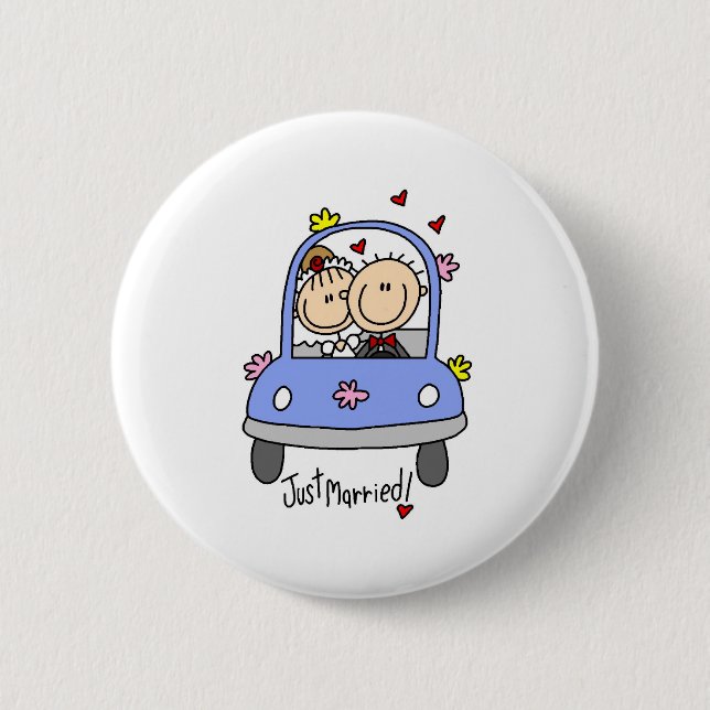 Badge Rond 5 Cm Juste bouton marié (Devant)