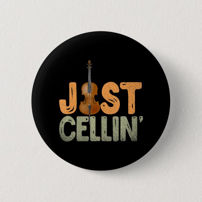 Badge Rond 5 Cm Juste Cellin Cello (Devant)