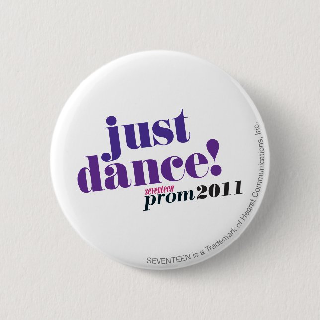 Badge Rond 5 Cm Juste danse - pourpre (Devant)