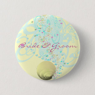 Badge Rond 5 Cm Juste Mariage de plage