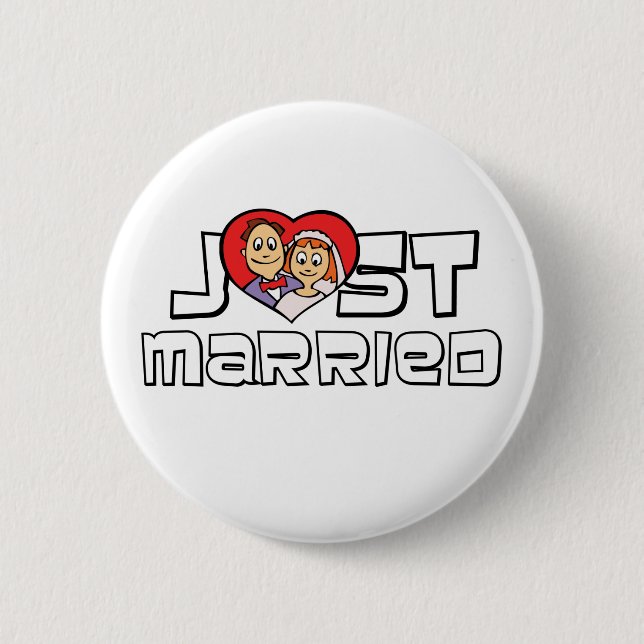 Badge Rond 5 Cm Juste marié (Devant)