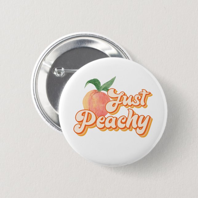 Badge Rond 5 Cm Juste Peachy (Devant & derrière)