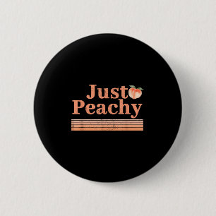Badge Rond 5 Cm Juste Peachy Été Fruit Retro Graphisme
