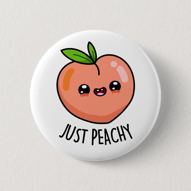 Badge Rond 5 Cm Juste Peachy Funny Peach Pun (Devant)