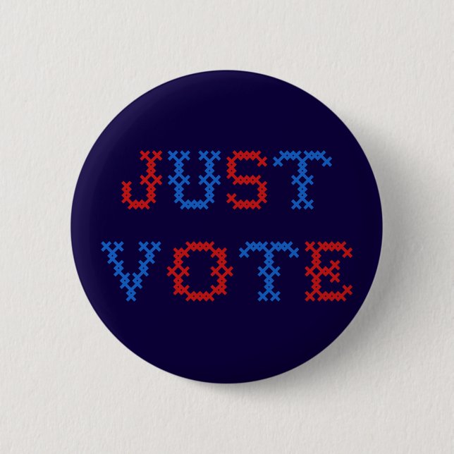 Badge Rond 5 Cm Juste point croisé de vote (Devant)