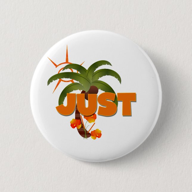 Badge Rond 5 Cm JUSTE tropical marié (Devant)