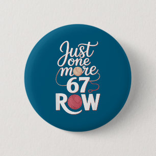 Badge Rond 5 Cm Juste un de plus 67 rangée mignon humour tricot ar