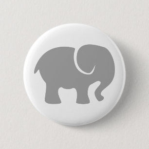 Badge Rond 5 Cm Juste un éléphant gris
