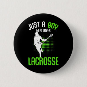 Badge Rond 5 Cm Juste Un Garçon Qui Aime Lacrosse Joueur Jeunes Ho