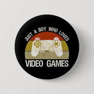 Badge Rond 5 Cm Juste Un Garçon Qui Aime Les Jeux Vidéo