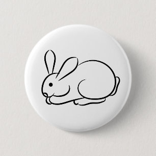 Badge Rond 5 Cm Juste un lapin