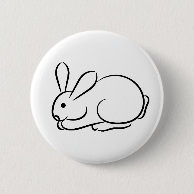 Badge Rond 5 Cm Juste un lapin (Devant)