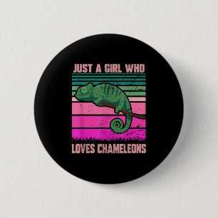 Badge Rond 5 Cm Juste Une Fille Qui Aime Chameleons Citation Drôle