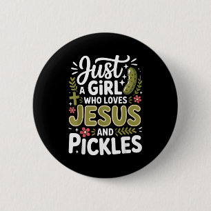 Badge Rond 5 Cm Juste Une Fille Qui Aime Jésus Et Ckles