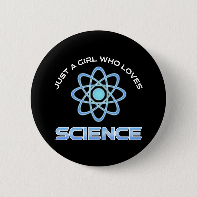 Badge Rond 5 Cm Juste Une Fille Qui Aime La Science (Devant)