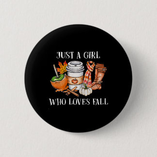 Badge Rond 5 Cm Juste une fille qui aime les épices de citrouille