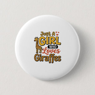 Badge Rond 5 Cm Juste Une Fille Qui Aime Les Girafes Vintage Vecto