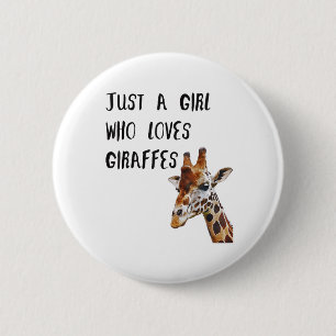 Badge Rond 5 Cm Juste Une Fille Qui Aime Les Giraffes Mignonne Gir