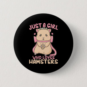 Badge Rond 5 Cm Juste Une Fille Qui Aime Les Hamsters