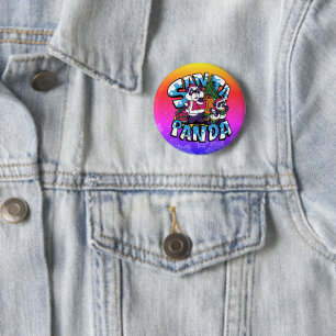 Badge Rond 5 Cm Juste une fille qui aime les pandas - Ourson de No
