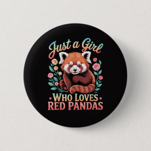 Badge Rond 5 Cm Juste Une Fille Qui Aime Les Pandas Rouges
