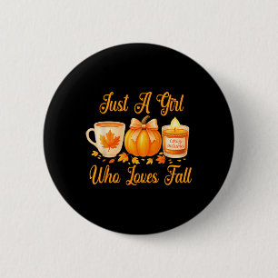 Badge Rond 5 Cm Juste Une Fille Qui Aime Tomber Citrouille Cosy Au