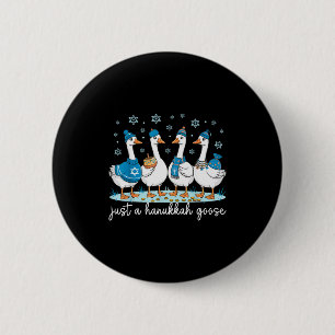 Badge Rond 5 Cm Juste une oie de Hanukkah Joyeux Hanukkah Menorah