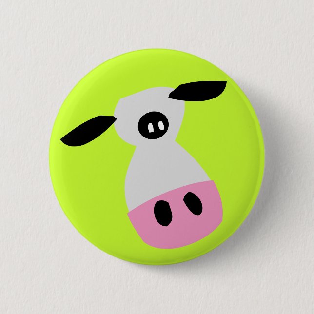 Badge Rond 5 Cm Juste une vache (Devant)