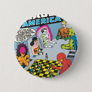 Badge Rond 5 Cm Justice League of America Numéro 1 - Nov
